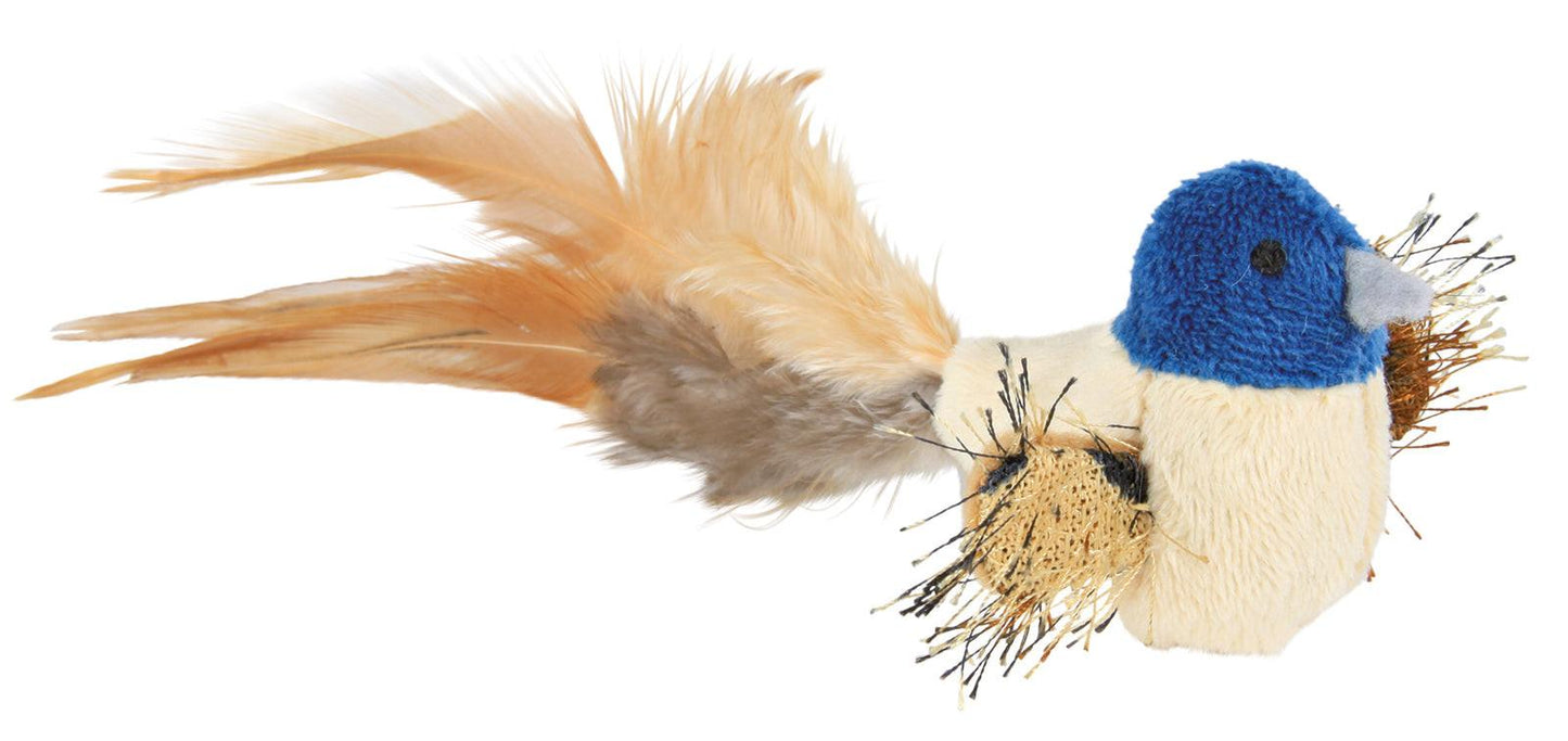 Trixie Bird with feathers, plush, 8 cm.