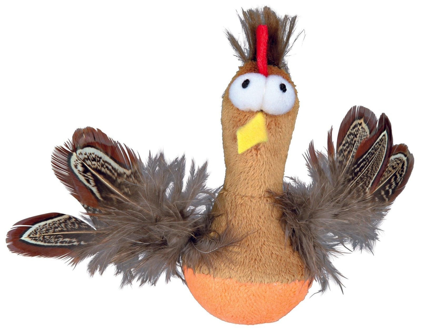 Trixie Bobo chicken with feathers and sound, plush, 10 cm.
