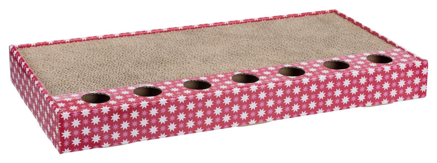 Trixie Scratching cardboard with toys, 48 x 25 cm, pink.