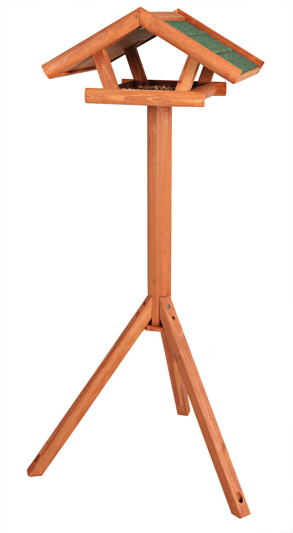Trixie natura bird feeder with stand, 46 x 22 x 44 cm/1.15 m, brown.