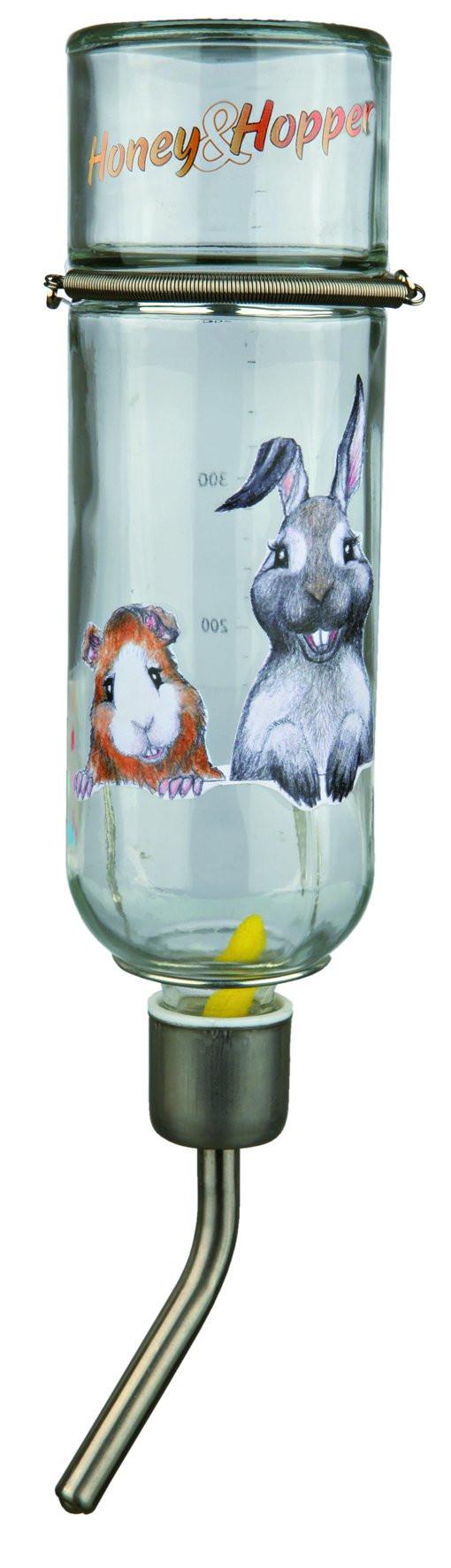 Trixie Honey & Hopper water bottle, glass, 500 ml.