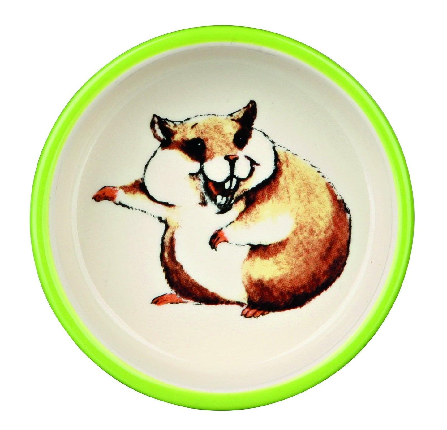 Trixie Ceramic bowl for hamsters, 80 ml/diam. 8 cm, multi coloured/cream.