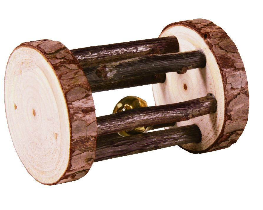 Trixie Natural Living playing roll with bell, diam. 5 x 7 cm.