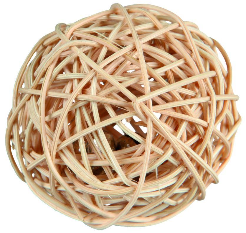 Trixie Wicker ball with bell, diam. 4 cm.