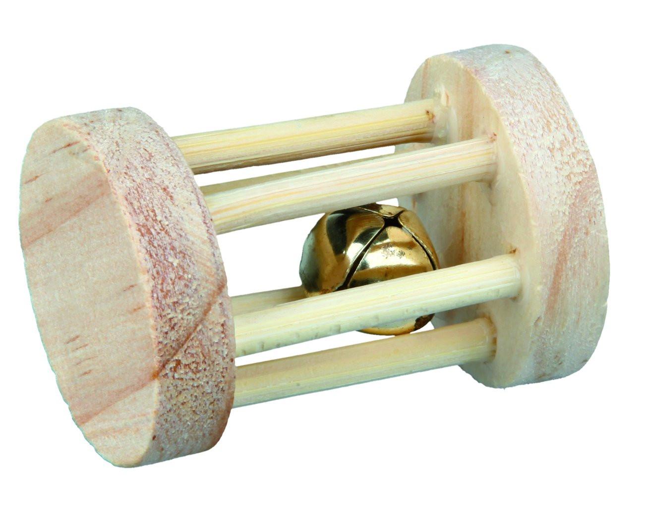 Trixie Wooden playing roll for small animals, diam. 3.5 x 5 cm.