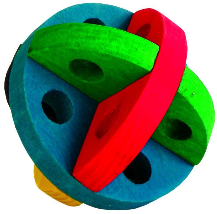 Trixie Play and snack ball, wooden, diam. 8 cm.