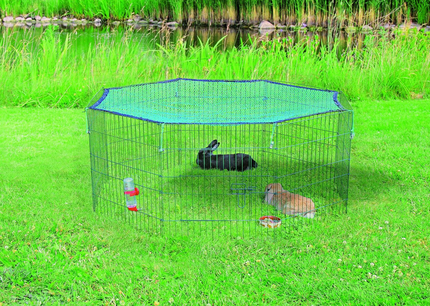 Trixie Outdoor run with net, diam. 150 x 57 cm, green.