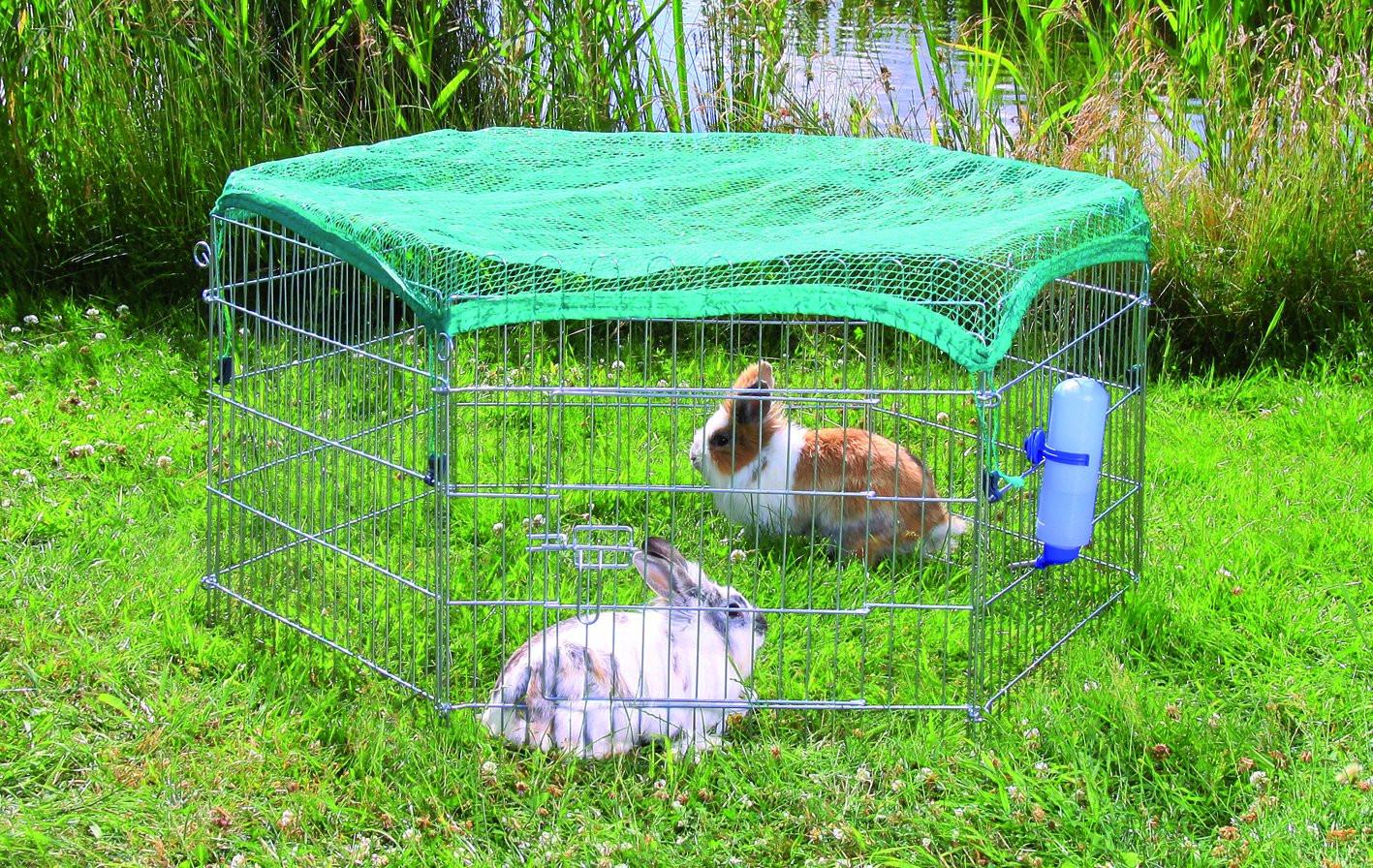 Trixie natura outdoor run with net, galvanized, diam. 126 x 58 cm.