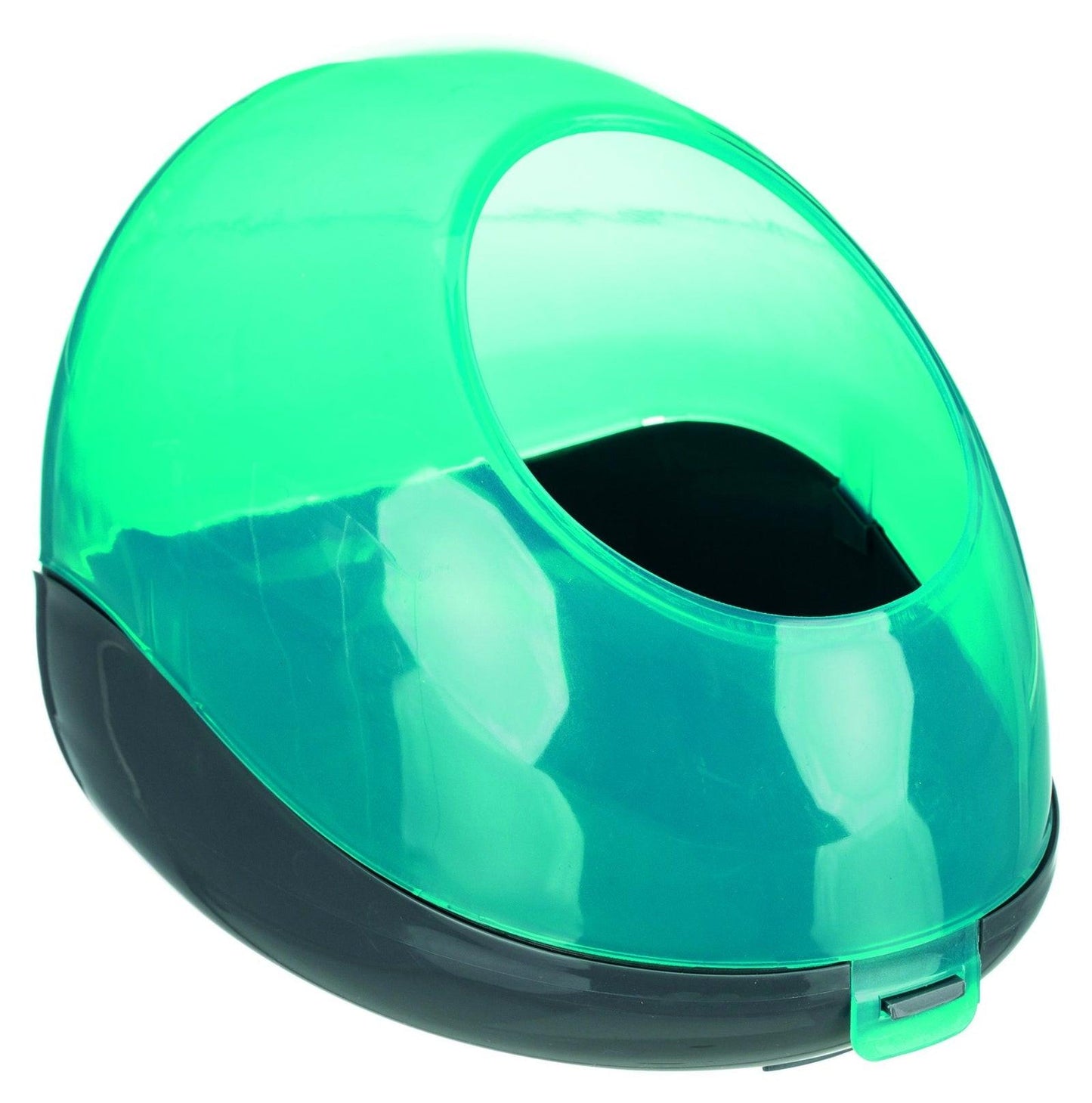 Trixie Sand bath for chinchillas and degus, 27 x 18 x 16 cm, dark grey/turquoise.