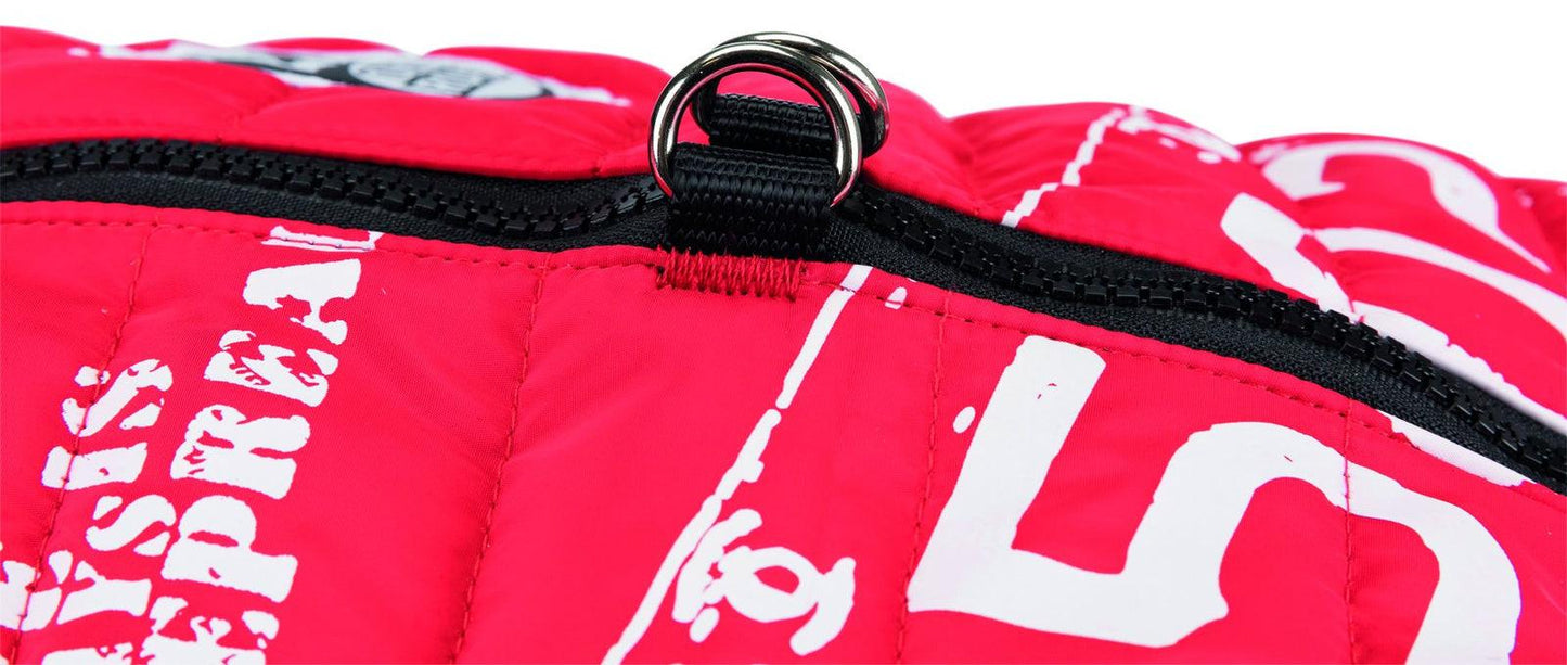 Trixie Saint-Malo coat with harness, XS: 30 cm, red.
