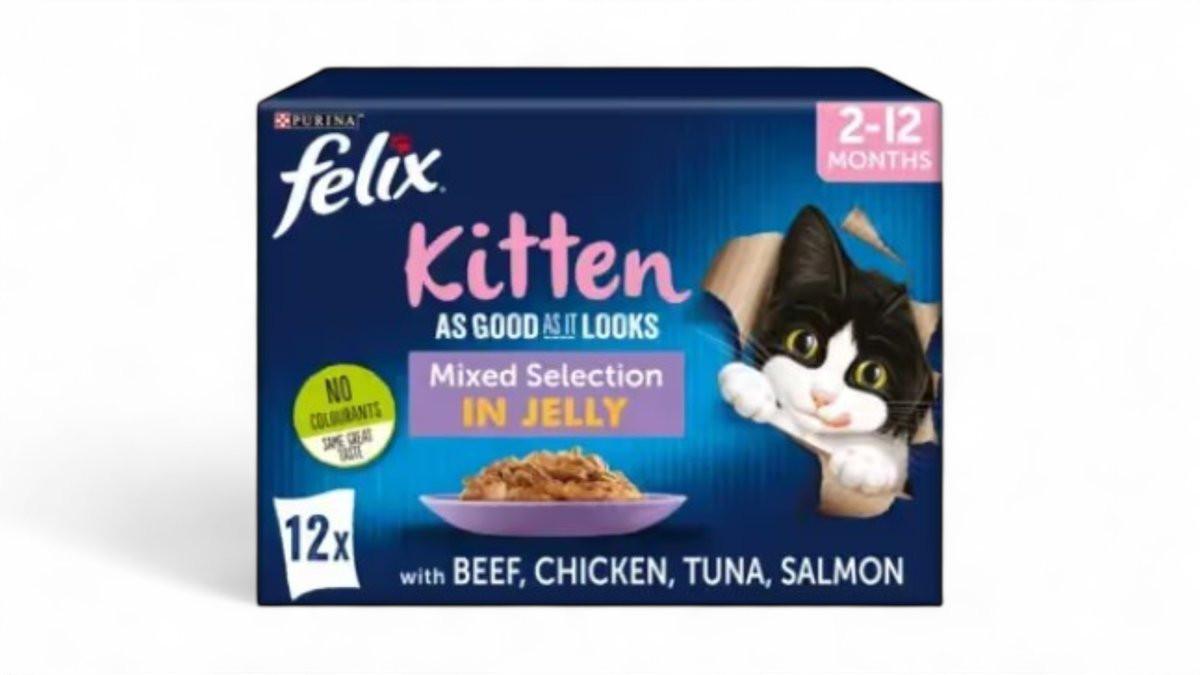 FELIX As Good As It Looks Kitten Mixed Selection in Jelly – 12 Pack.