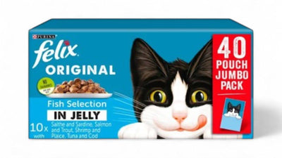 FELIX Original Fish Selection in Jelly – 40 Pack.
