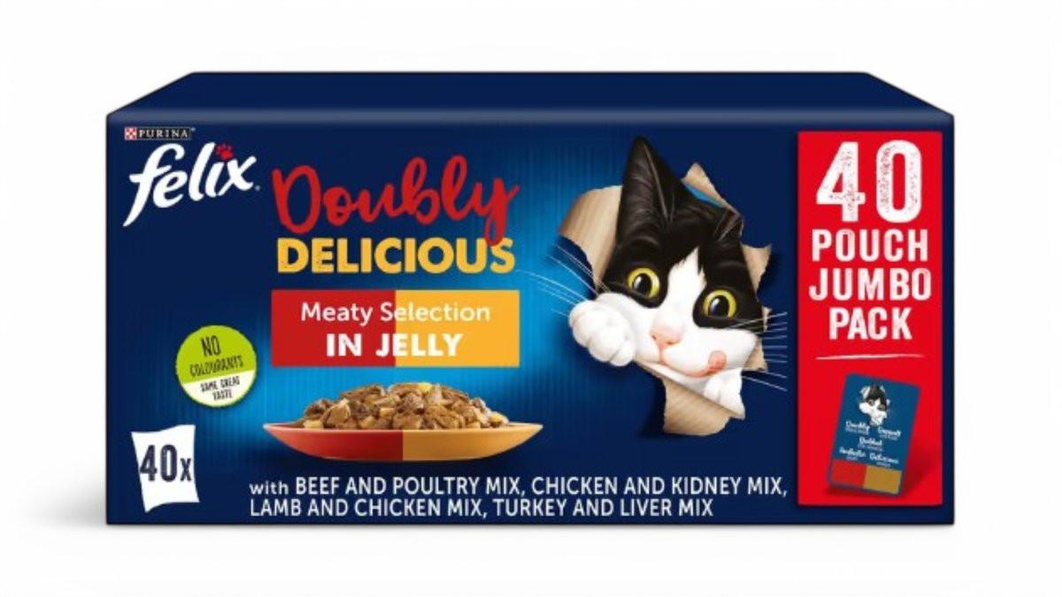 FELIX Doubly Delicious Meaty Selection – 40 Pack.