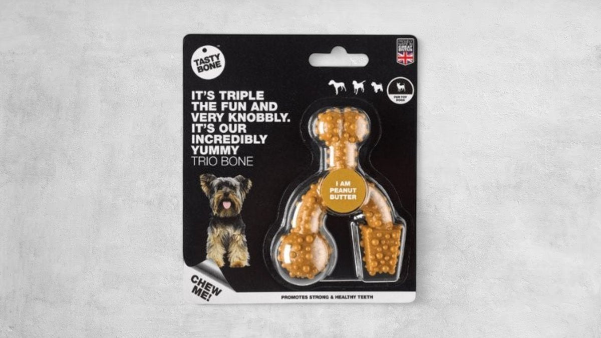 TastyBone Trio Bone Peanut Butter For Toy Dogs