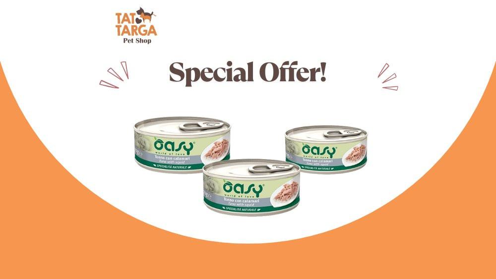 Oasy Cat Natural Tuna With Squid, 150g.