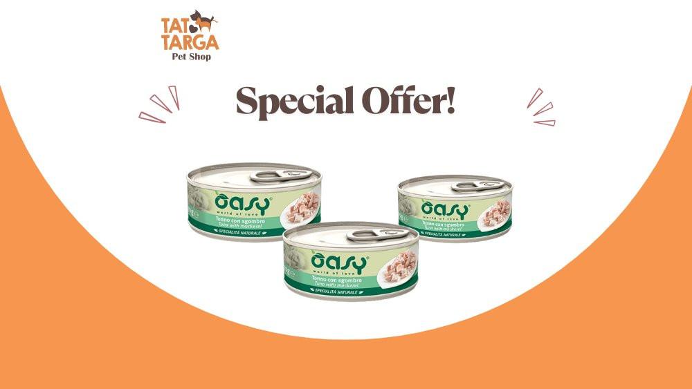 Oasy Cat Natural Tuna With Mackerel, 150g.