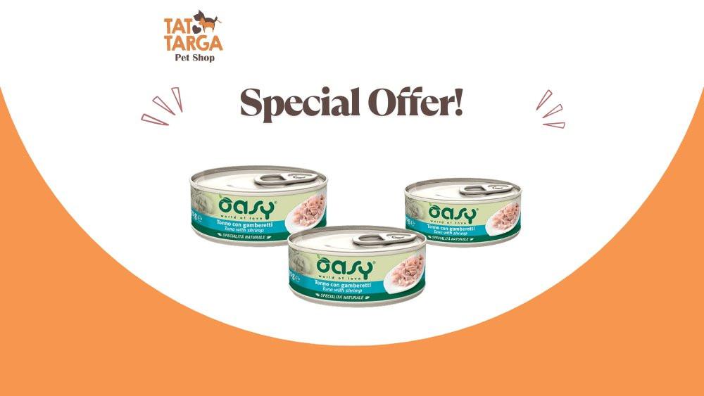 Oasy Cat Natural Tuna With Shrimp, 150g.