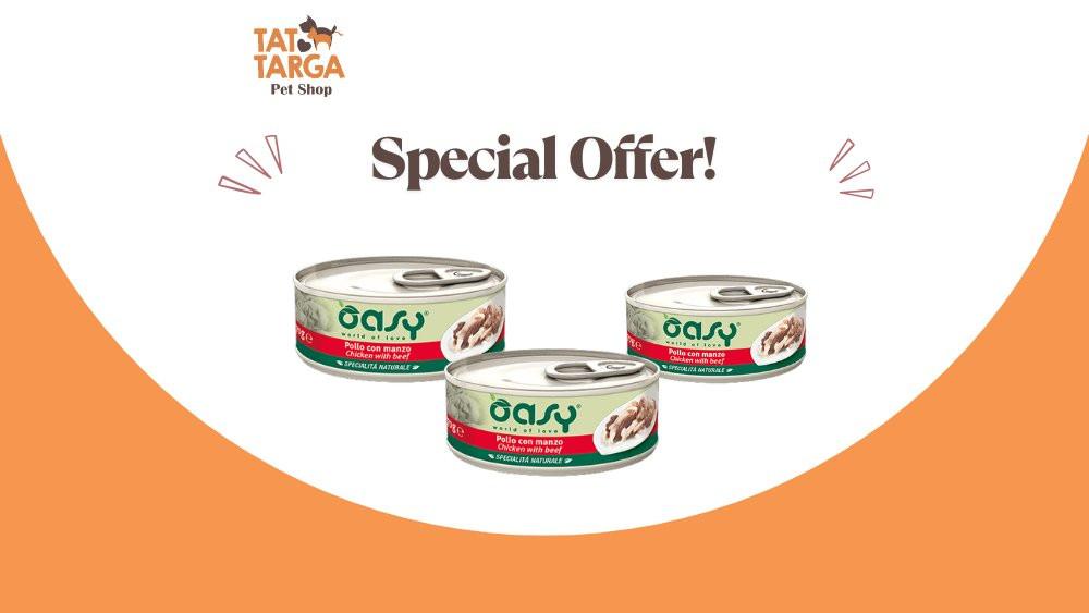 Oasy Cat Natural Chicken With Beef, 150g.