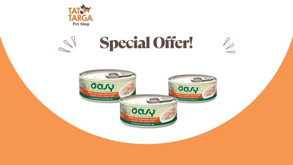 Oasy Cat Natural Chicken With Chicken Ham, 150g.