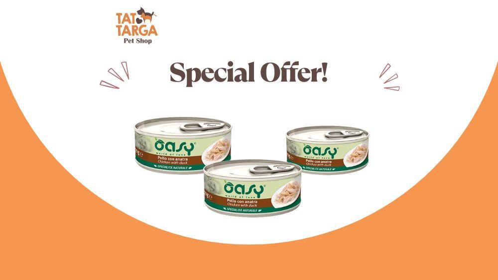 Oasy Cat Natural Chicken With Duck, 150g.
