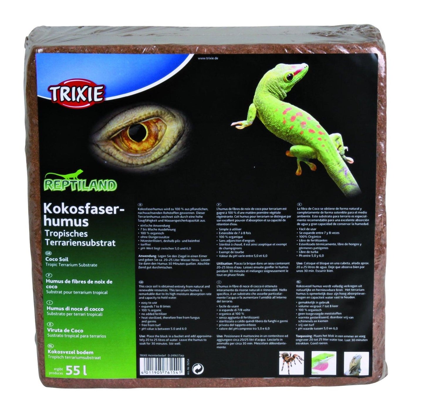 Trixie Coco soil, substrate, pressed, gives 60 l.
