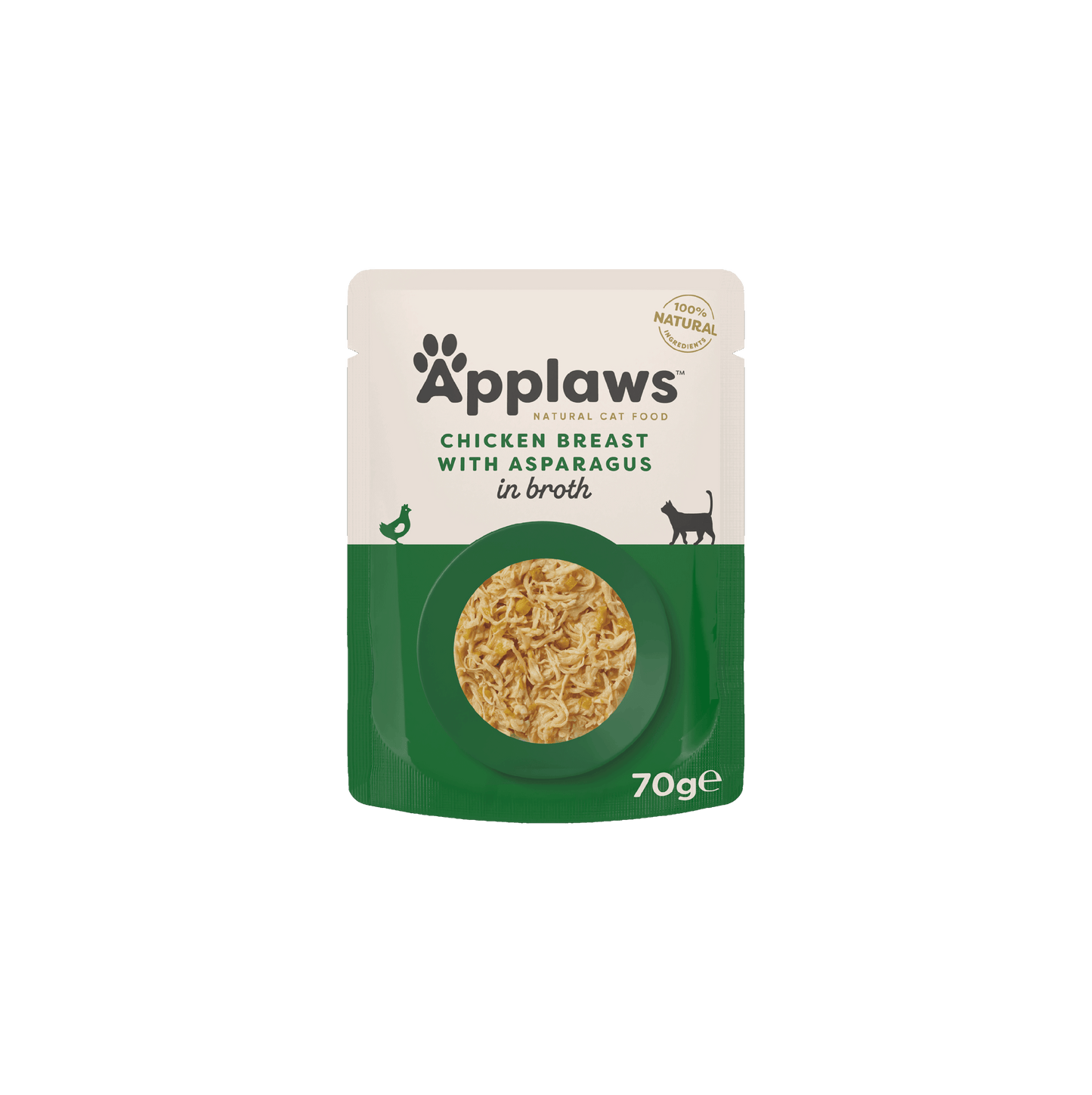 Applaws Chicken Breast with Asparagus in Broth Pouch 70g