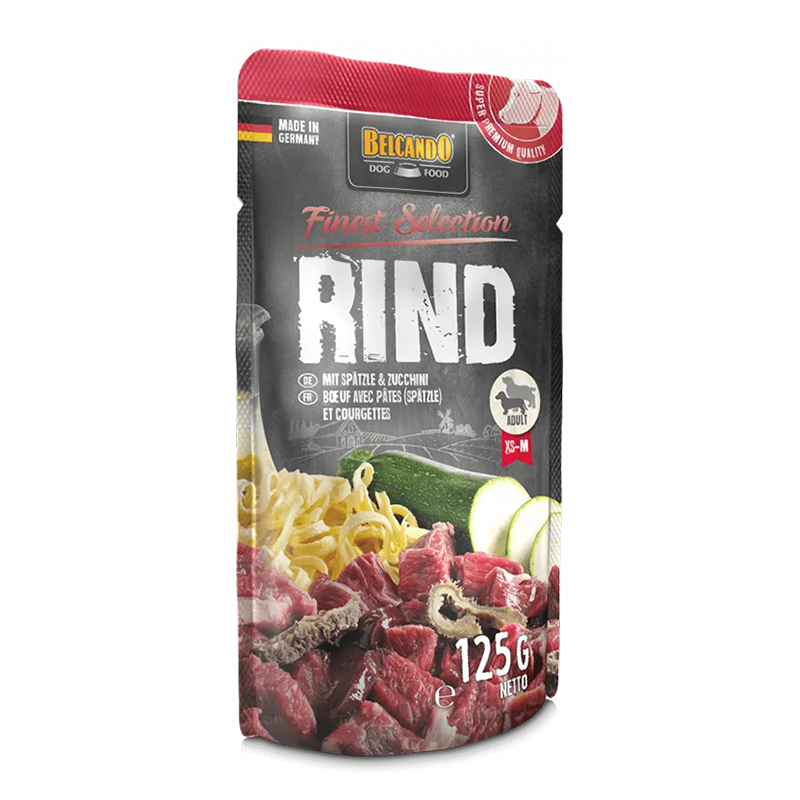 Belcando Beef with. Spaetzle & Courgettes – 300 g