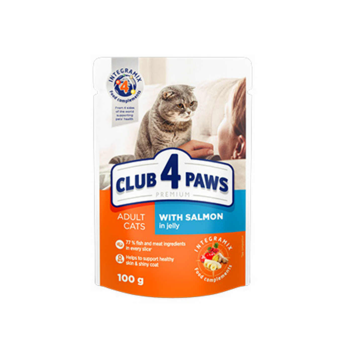 CLUB 4 PAWS Premium Pouches with Salmon in Jelly – 1 KG