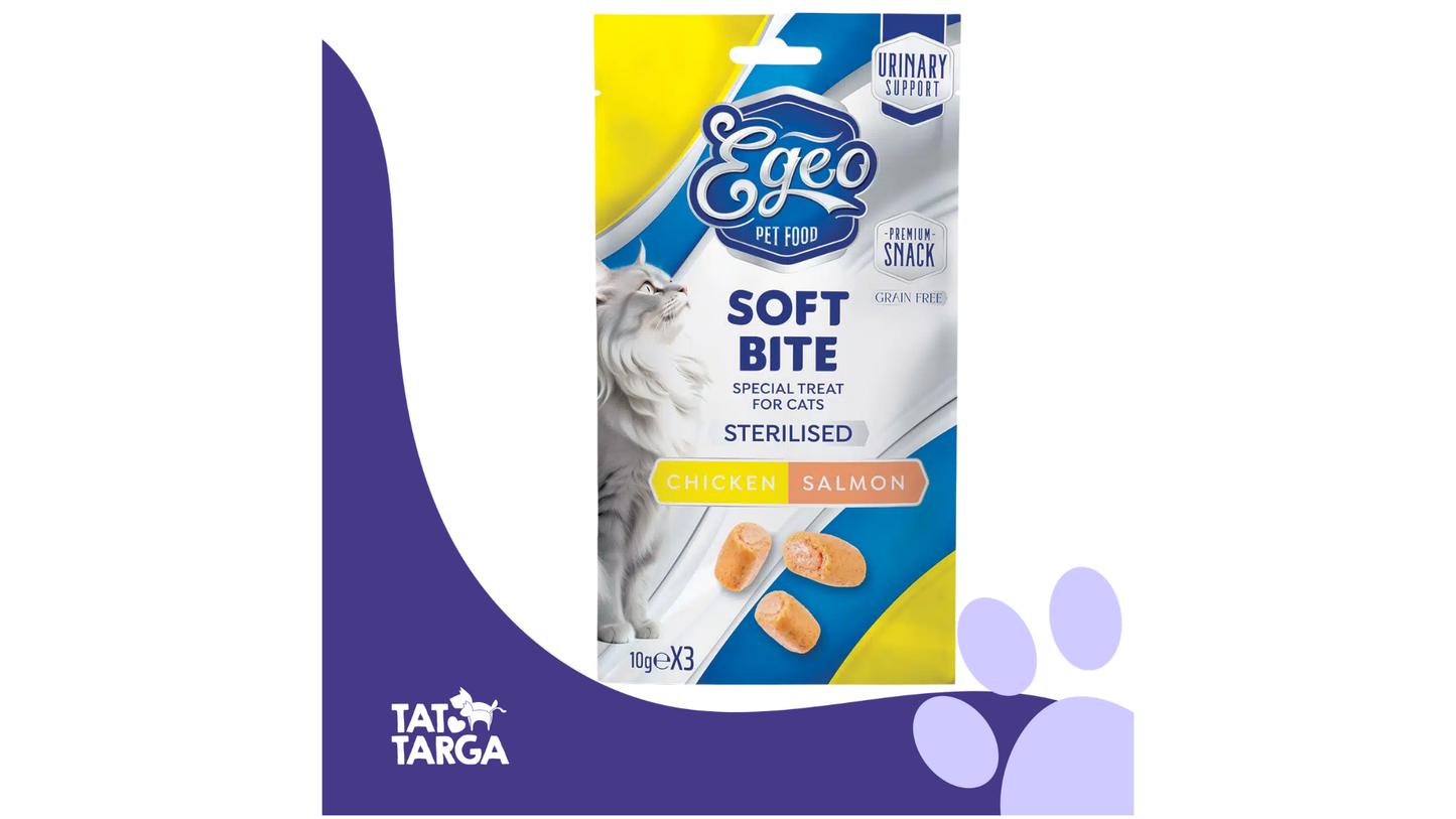 EGEO Grain-Free Sterilised Soft Bite With Chicken & Salmon Treat 10g