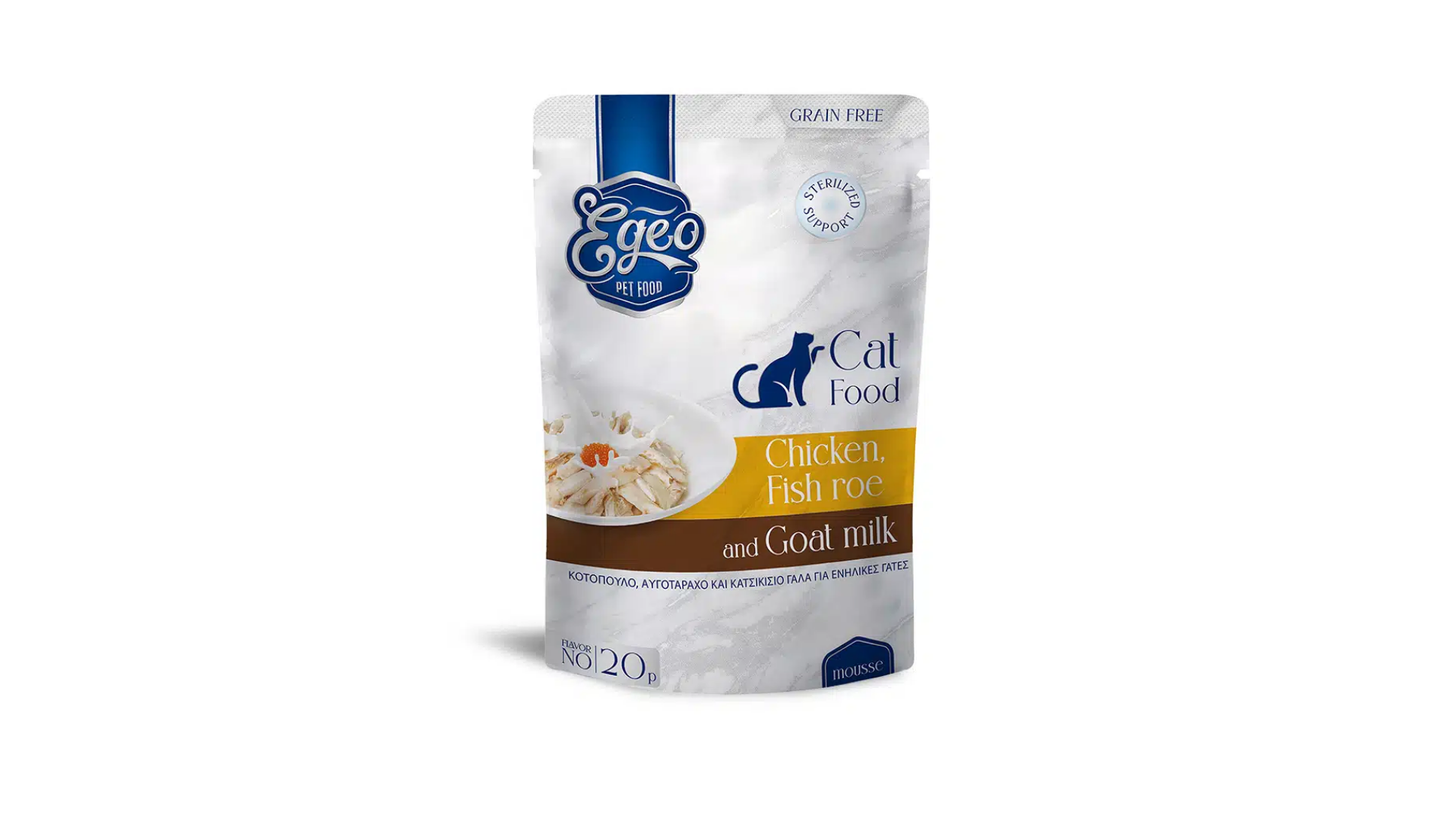 Egeo Adult Cat Chicken, Fish Roe & Goat Milk Mousse Pouch 85g