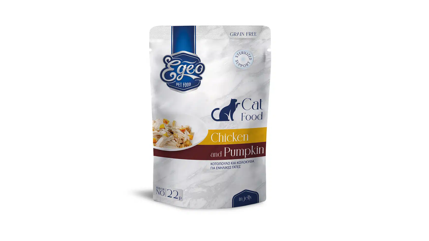 Egeo Adult Cat Chicken & Pumpkin In Jelly Pouch 85g