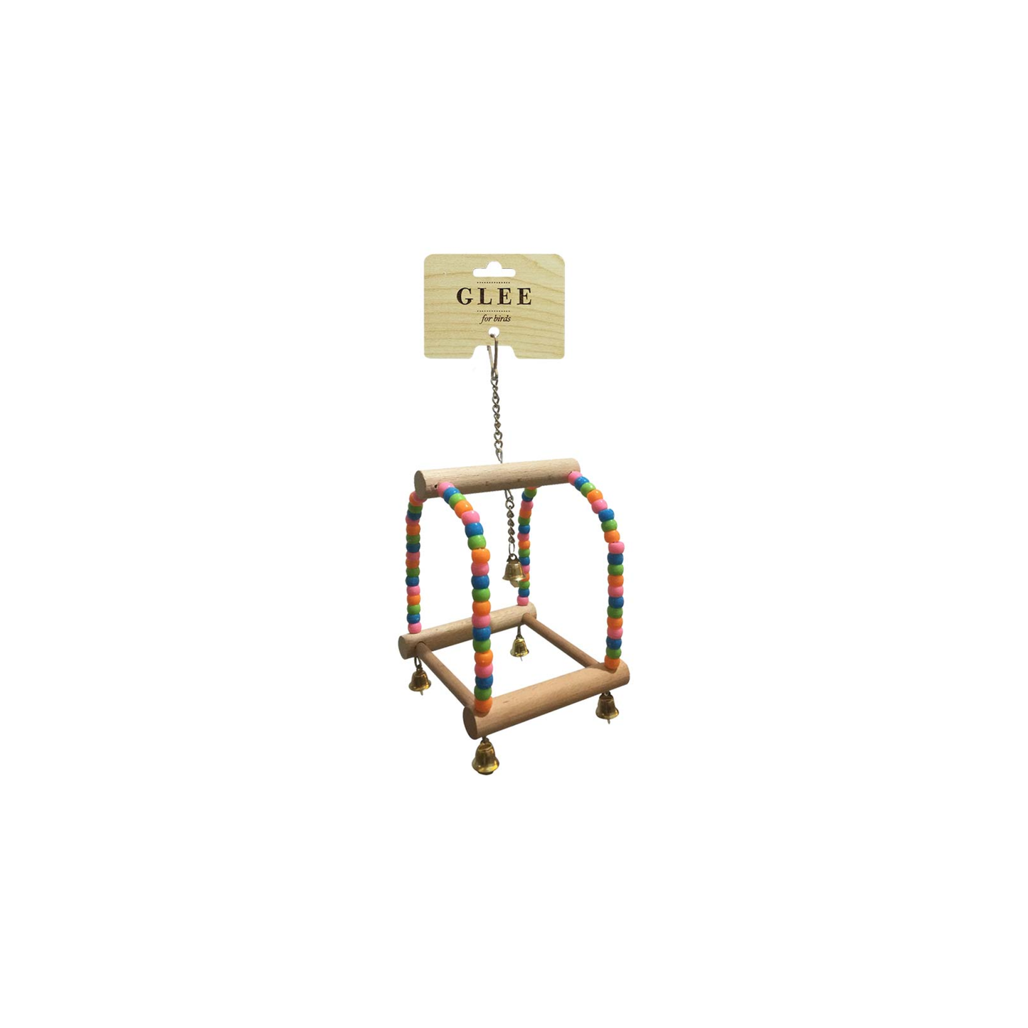 Glee Hanging Toy Wooden Swing With Beads And Bells