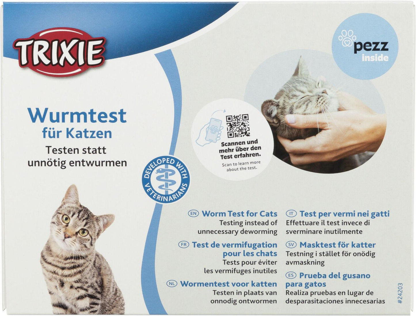 Trixie Worm test for cats, 19.5 x15 x2 cm.