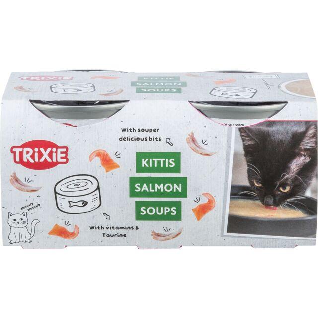 Trixie Soup with chicken & salmon, 4 x 80 g.