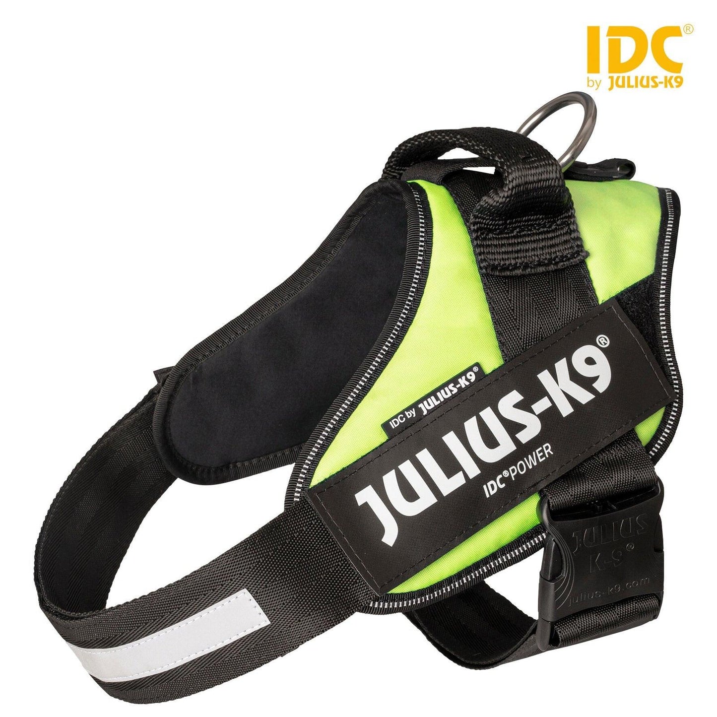 Trixie Julius-K9 IDC Powerharness, 0/M-L: 58-76 cm/40 mm, neon yellow.