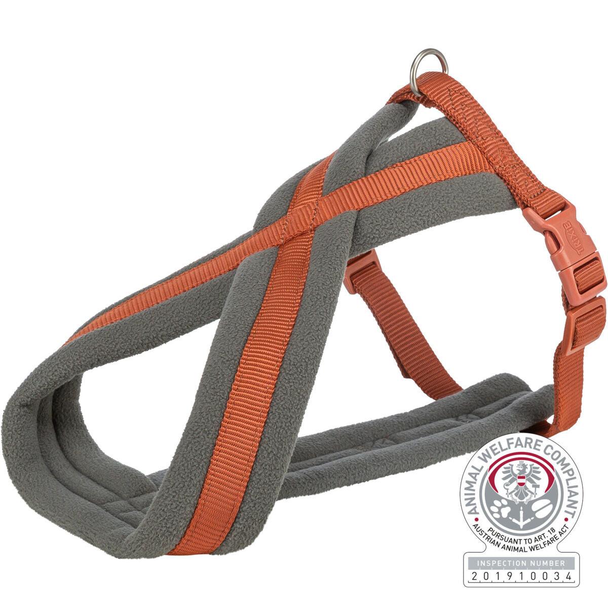 Trixie Premium touring harness, S-M: 40-70 cm/20 mm, sand.