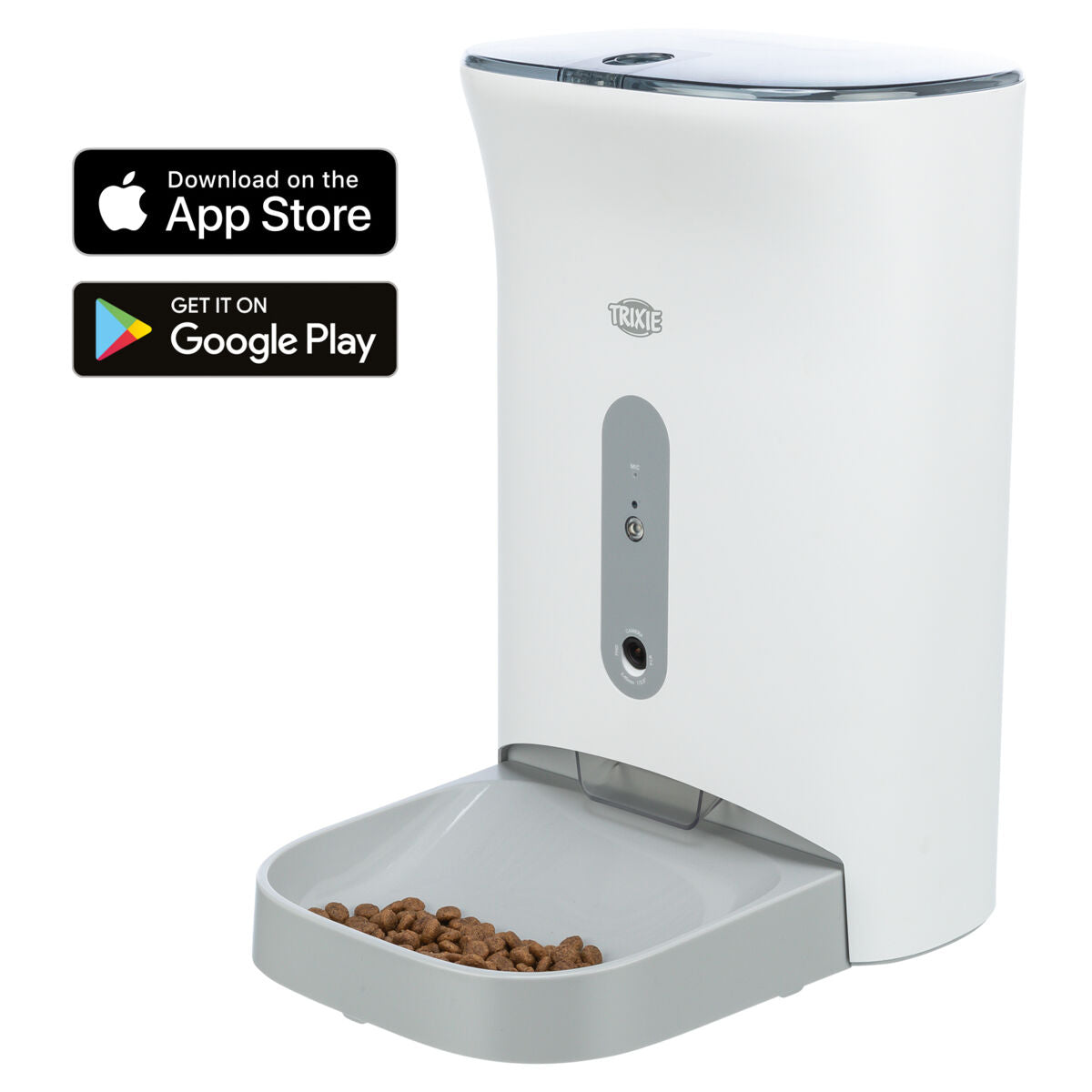 Trixie TX8 Smart 2.0 automatic food dispenser, 4.5 l/24 x 38 x 19 cm, white/grey