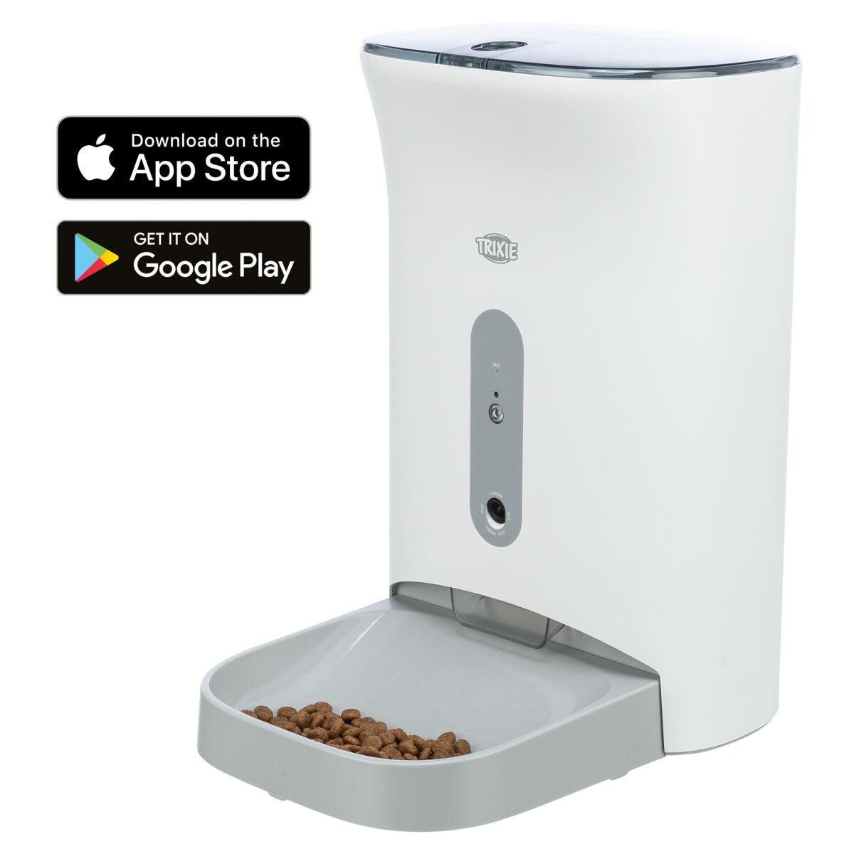 Trixie TX8 Smart 2.0 automatic food dispenser, 4.5 l/24 x 38 x 19 cm, white/grey.