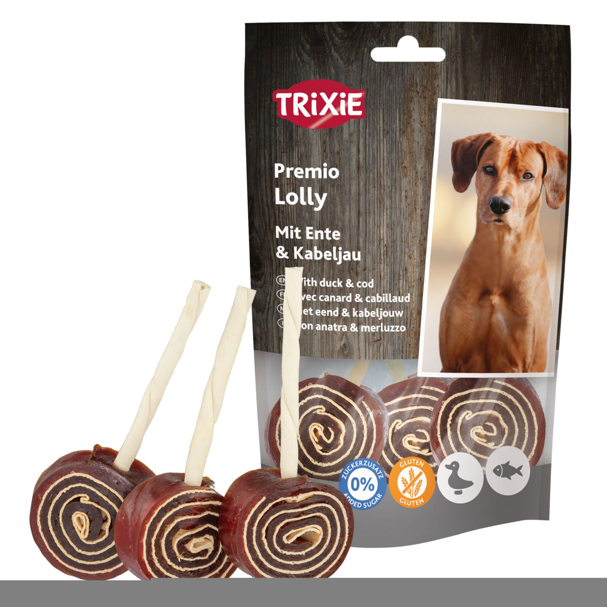 Trixie PREMIO Lolly with duck & cod, 11 cm, 80 g