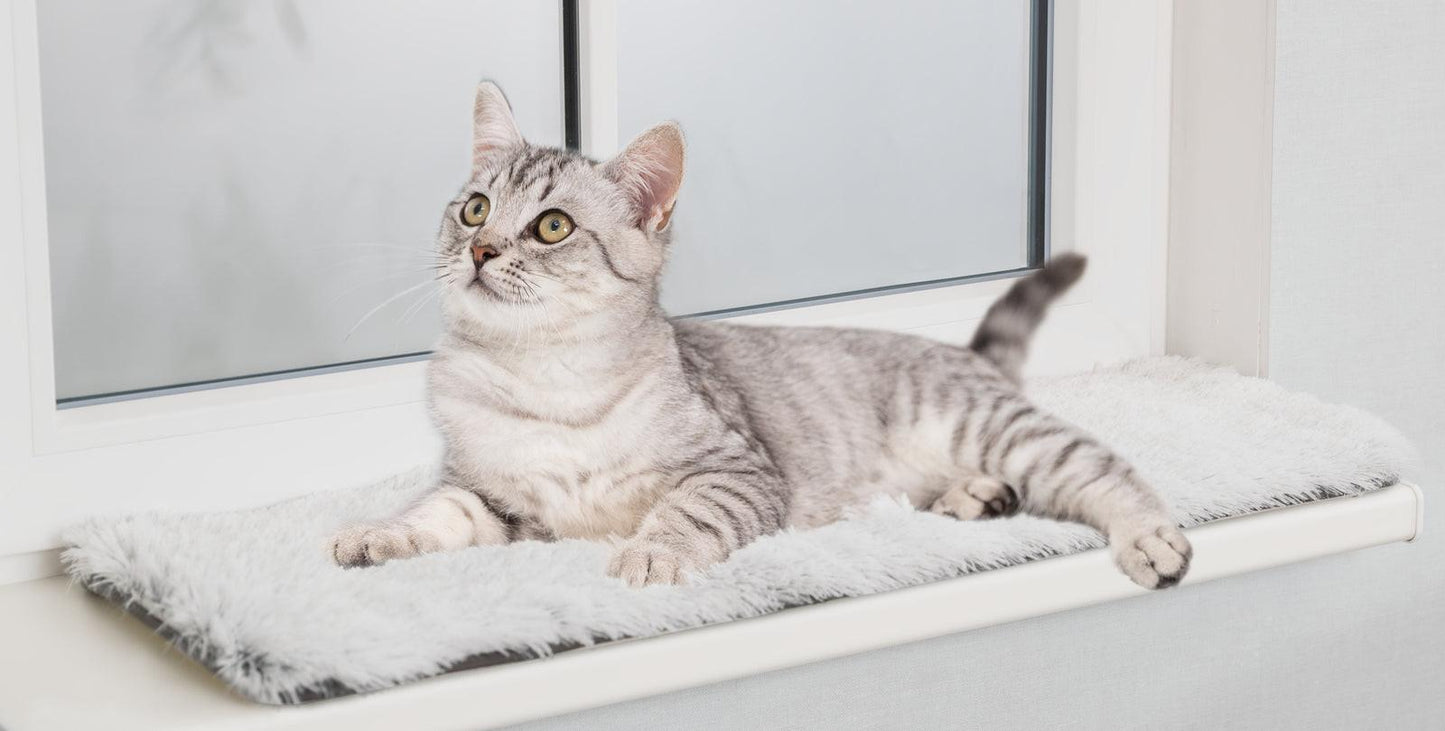 Trixie Harvey lying mat for windowsills, 90 x28 cm, white-black.