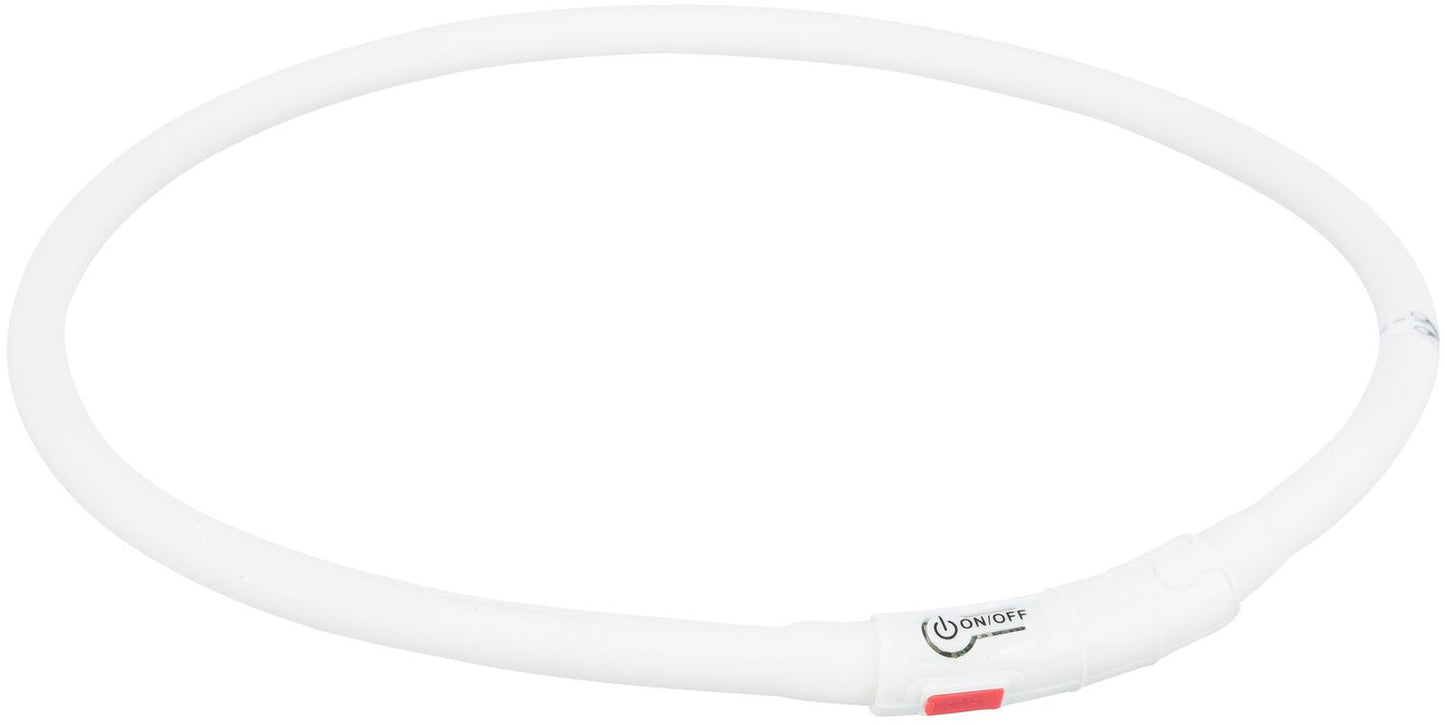 Trixie Flash light ring USB silicone, XS-XL: 70 cm/ 10 mm, multi coloured.