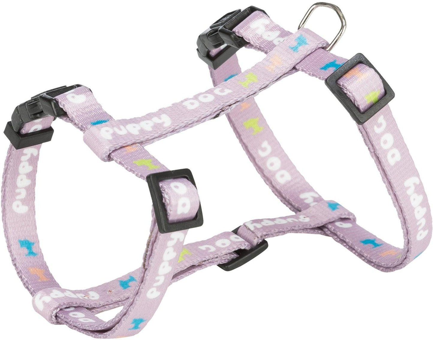 Trixie Junior puppy harness with leash, M-L: 27-45 cm/10 mm, 2.00 m, light lilac.