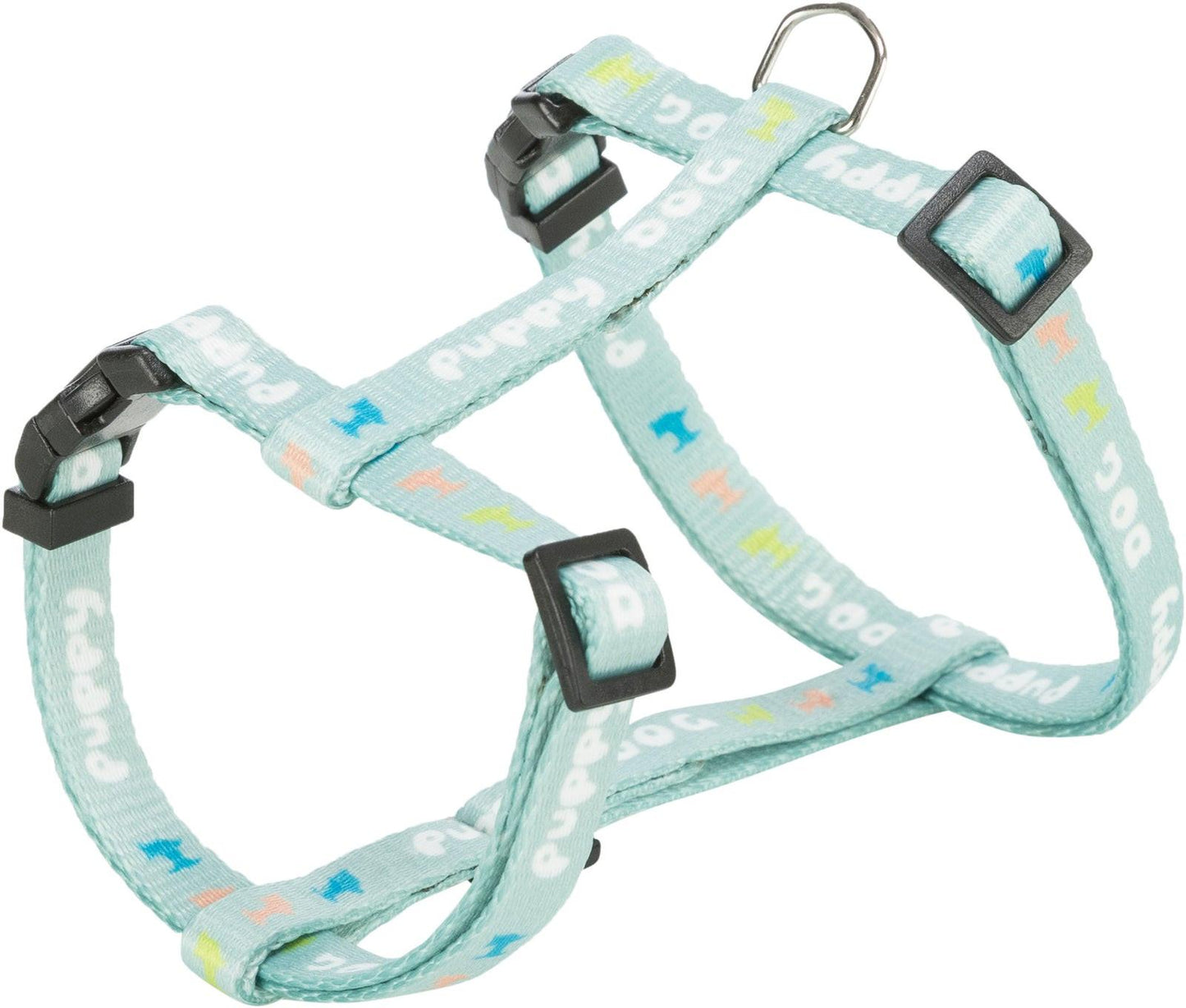 Trixie Junior puppy harness with leash, M-L: 27-45 cm/10 mm, 2.00 m, mint.