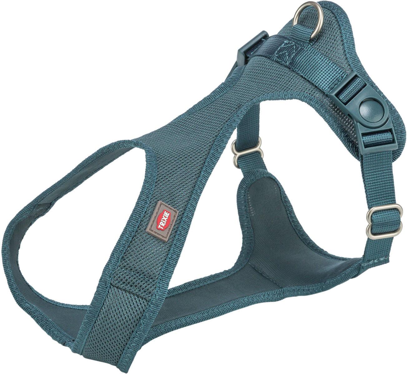 Trixie Comfort Soft touring harness, XS-S: 30-45 cm/15 mm, petrol.