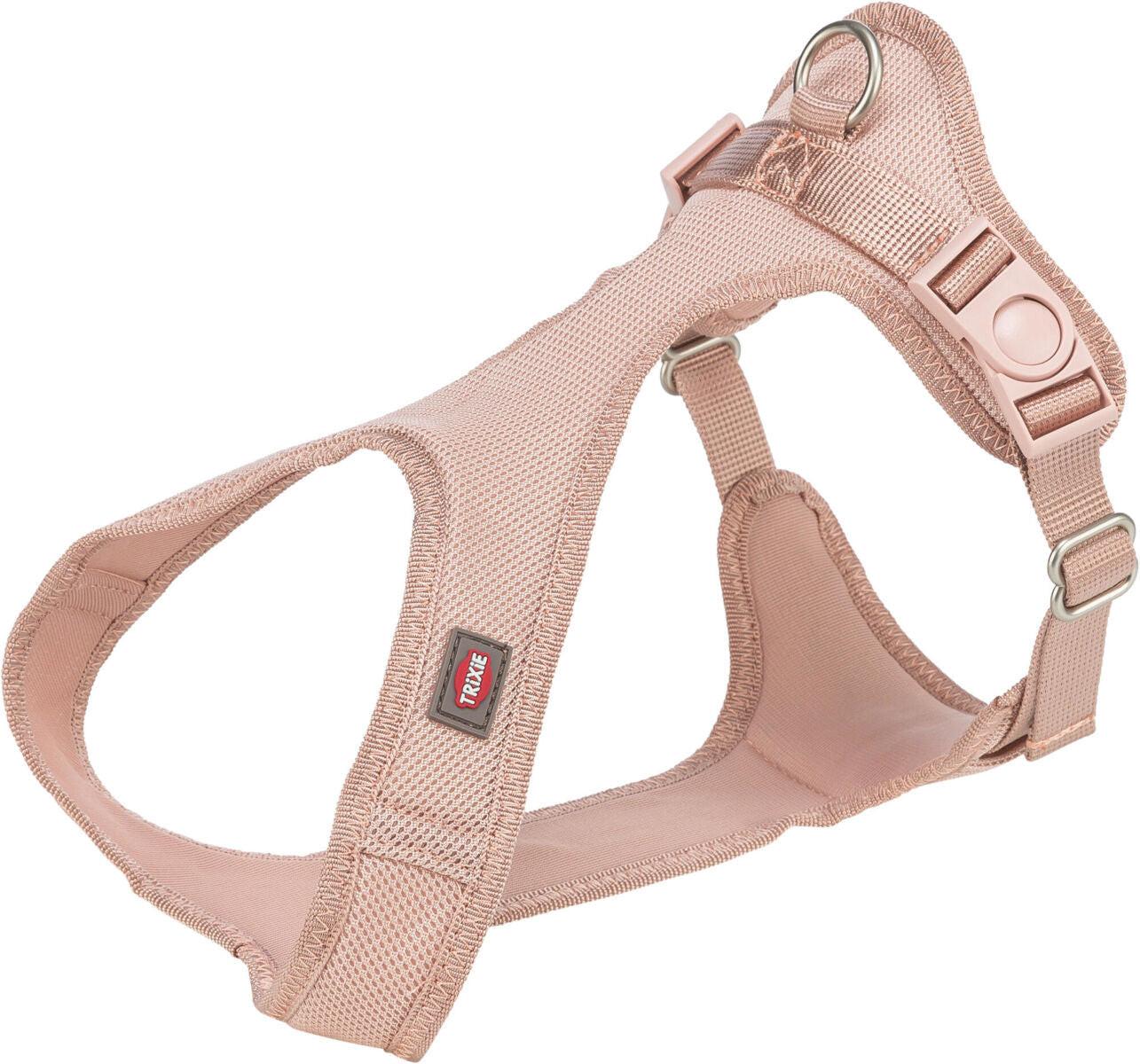 Trixie Comfort Soft touring harness, S-M: 35-60 cm/20 mm, blush.