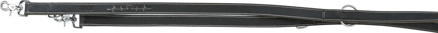 Trixie Rustic fatleather adjustable leash Heartbeat, Mƒ??L: 2.00 m/20 mm, black.