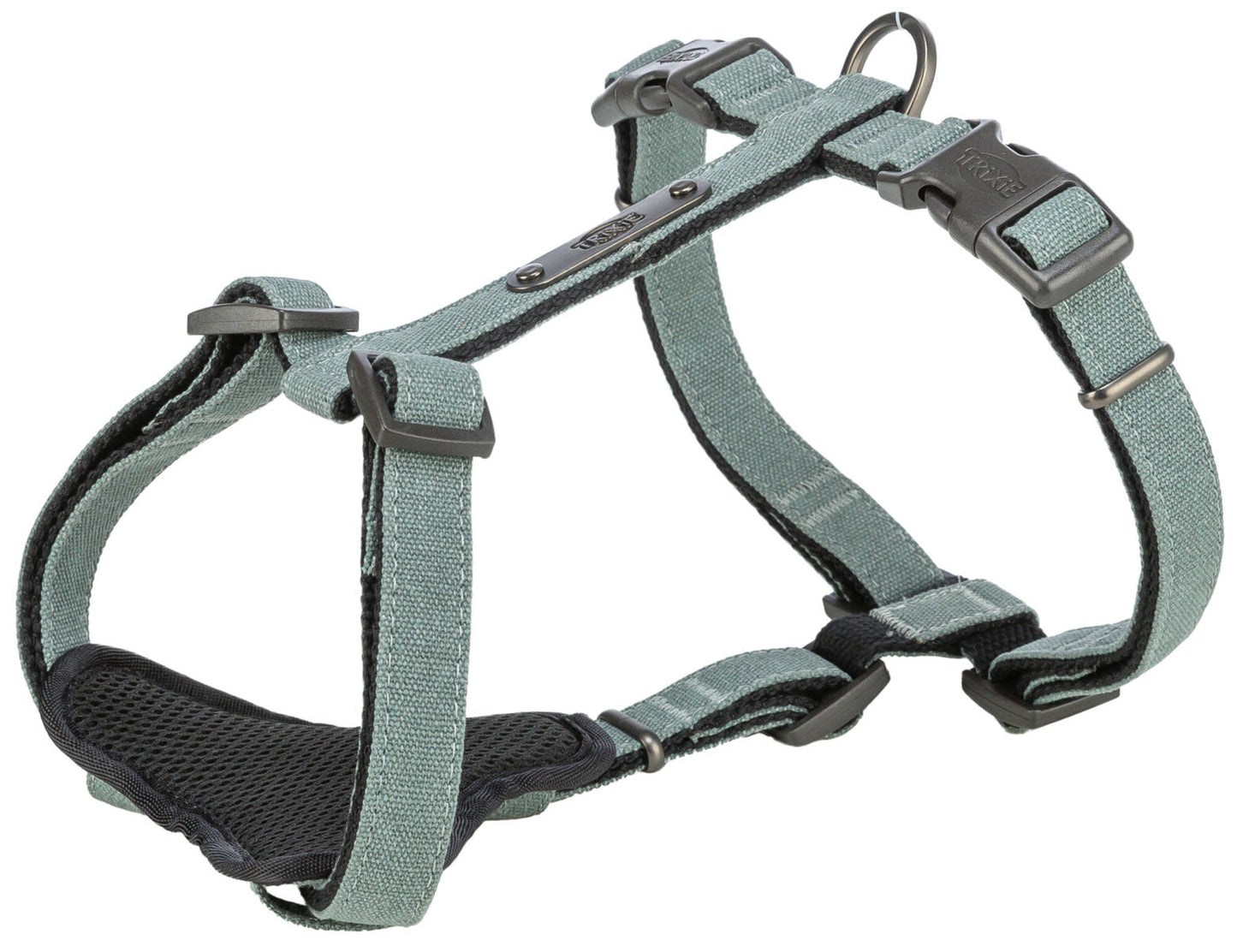 Trixie CityStyle H-harness, cotton, M–L: 52–75 cm/20 mm, sage