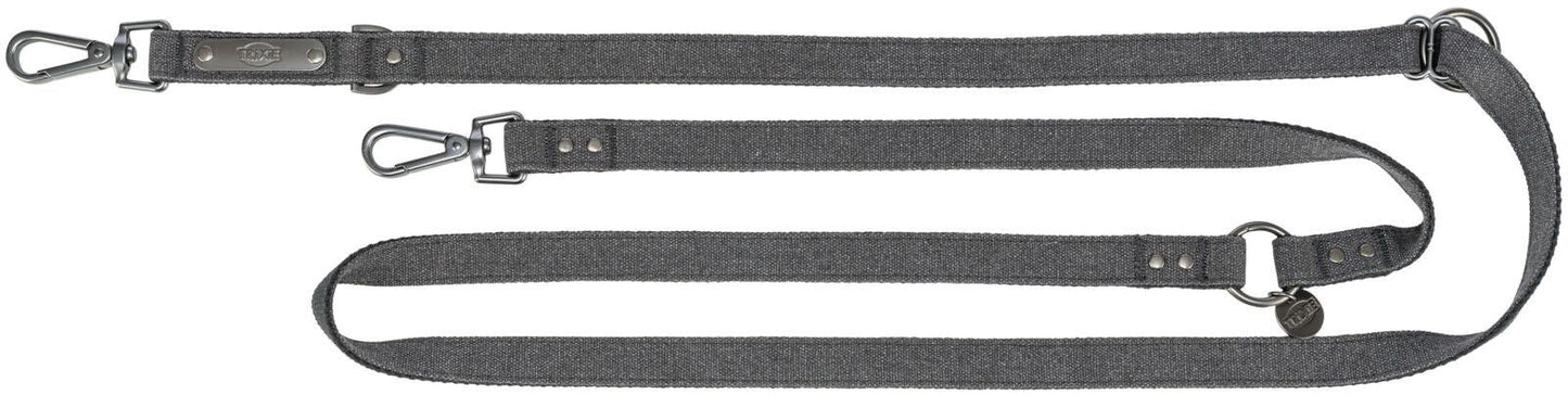 Trixie CityStyle V-Lead, cotton, S-M: 2.00 m/13 mm, black.