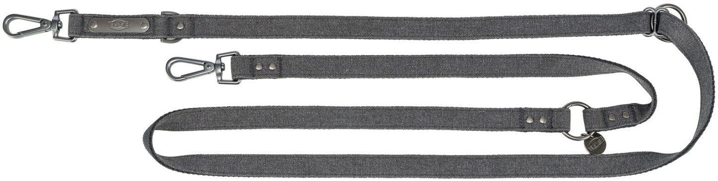 Trixie CityStyle V-Lead, cotton, M–L: 2.00 m/20 mm, black