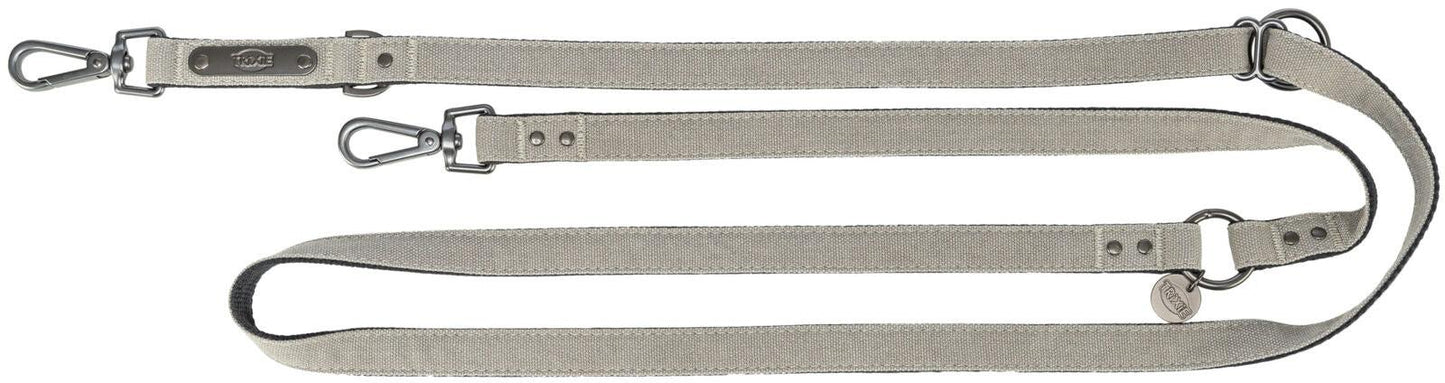Trixie CityStyle V-Lead, cotton, S-M: 2.00 m/13 mm, light grey.